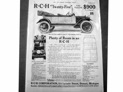 R-C-H (R. C. Hupp) automobile Ad