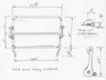 hand drawn diagram of brass windshield